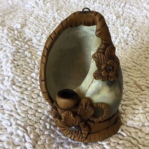 Unique Shell Clay Mixed Media Ornament/ Shelf Sitter